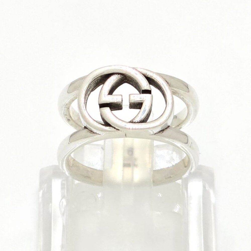 Gucci Interlocking G Ring Star Ring Silver Sv 925… - image 1